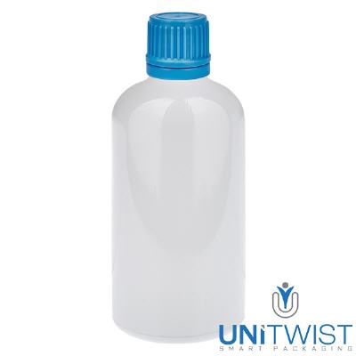 Bild 100ml Flasche 11mm SV blau OV WhiteLine UT18/100