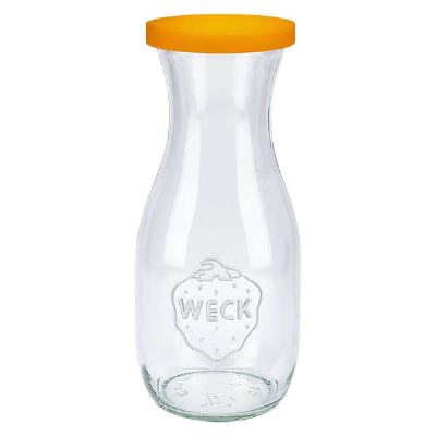 Bild 530ml Saftflasche WECK RR60 mit Silikond. orange