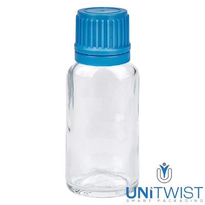 Bild 20ml Flasche 11mm SV blau OV ClearLine UT18/20