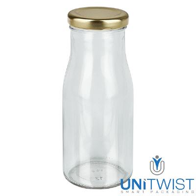 Bild 150ml Flasche mit BasicSeal Deckel gold UNiTWIST
