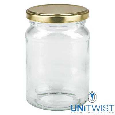 Bild 205ml Rundglas mit BasicSeal Deckel gold UNiTWIST