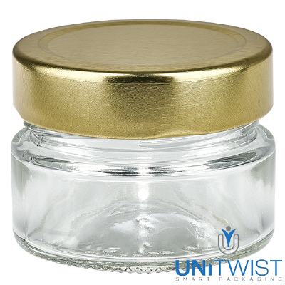 Bild 80ml Rundglas mit BasicSeal Deckel gold deep UNiTWIST