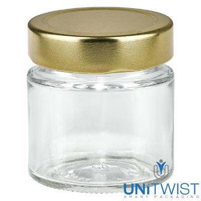Bild 135ml Rundglas mit BasicSeal Deckel gold deep UNiTWIST