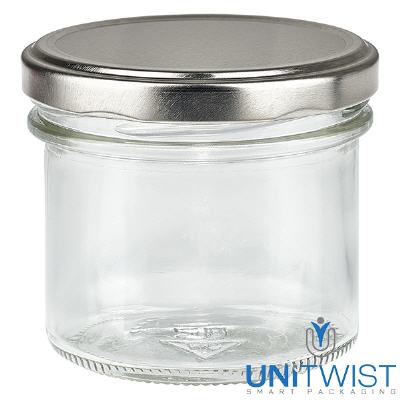 Bild 125ml Sturzglas mit BasicSeal Deckel silber UNiTWIST