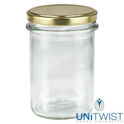 Bild 230ml Sturzglas mit BasicSeal Deckel gold UNiTWIST