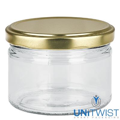 Bild 540ml Rundglas mit BasicSeal Deckel gold UNiTWIST