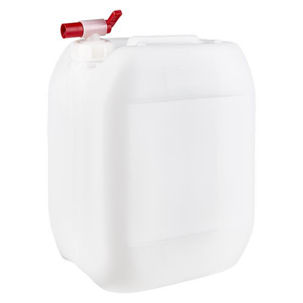 3xHahn 3 x 10 Liter 10 L Trinkwasserkanister Kunststoffkanister natur DIN45 