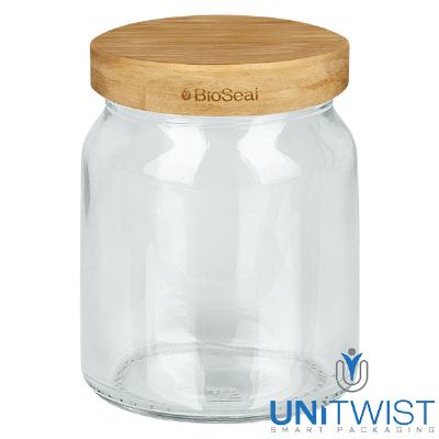 Bild 53ml Rundglas mit BioSeal 2-in-1 Holzdeckel UNiTWIST