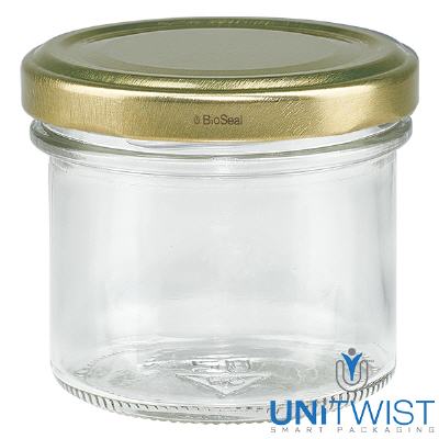 Bild 125ml Sturzglas mit BioSeal Deckel gold UNiTWIST