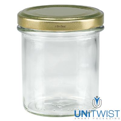 Bild 350ml Sturzglas mit BioSeal Deckel gold UNiTWIST