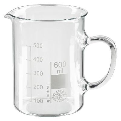 Bild Becherglas 600ml Borosilikatglas, mit Henkel