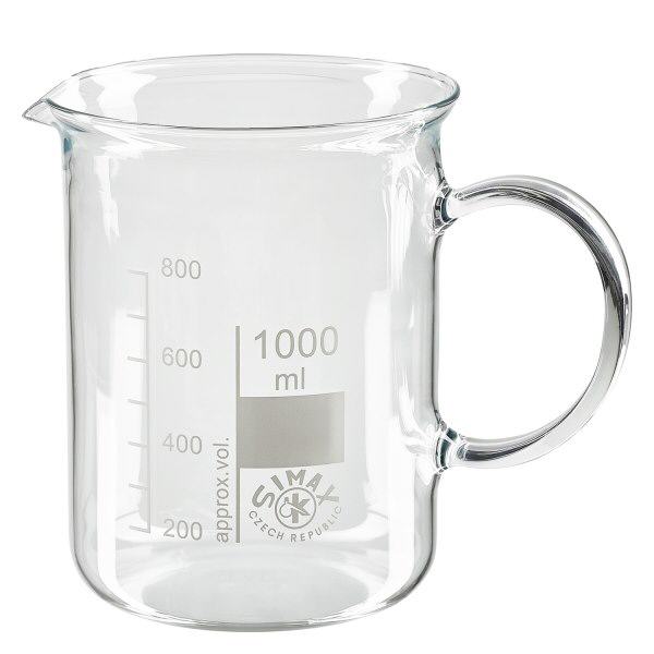 Henkel mit Becherglas Borosilikatglas, 1000ml