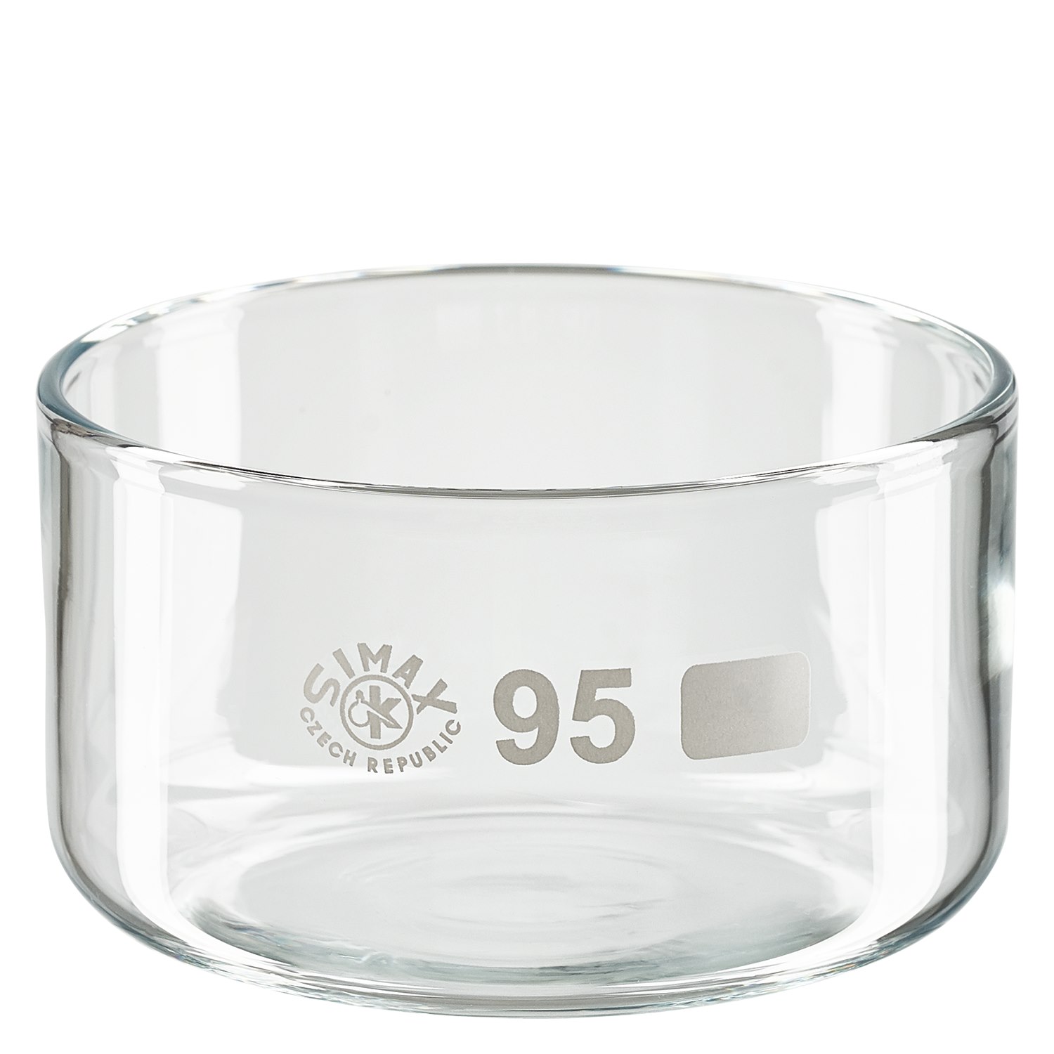 Höhe 55 mm 1 x Kristallisierschale 300 ml aus Borosilikatglas 3.3 ohne Ausguss DIN 12337 Abdampfschale Ø 95 mm 