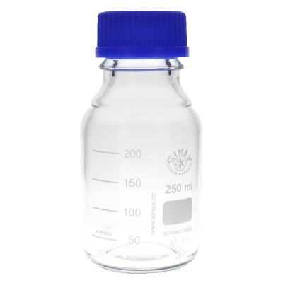 Bild Laborgewindeflasche 250ml mit Kappe, Borosilikat